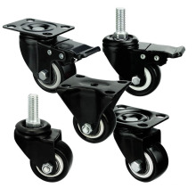 2 3 4 5 inch widely used retractable leveling swivel wheel castor 50mm small PVC Swivel type Castor Wheels